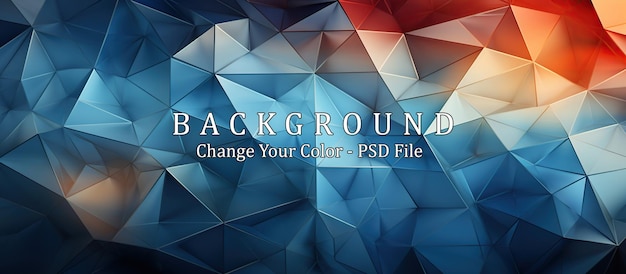 PSD chaotic polygonal background futuristic low poly shape with gradient