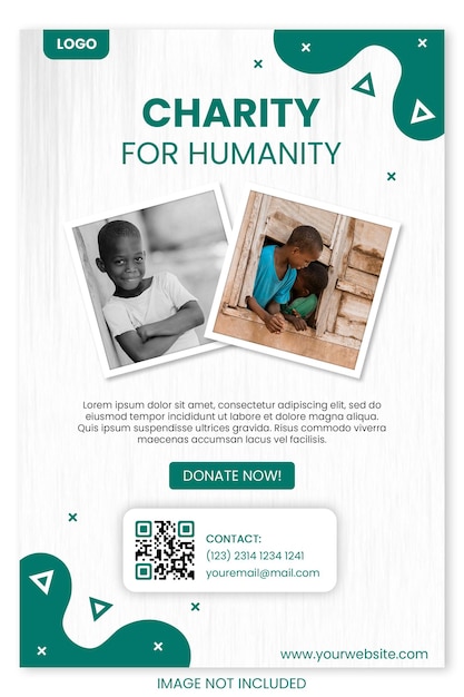 PSD charity donation flyer poster template