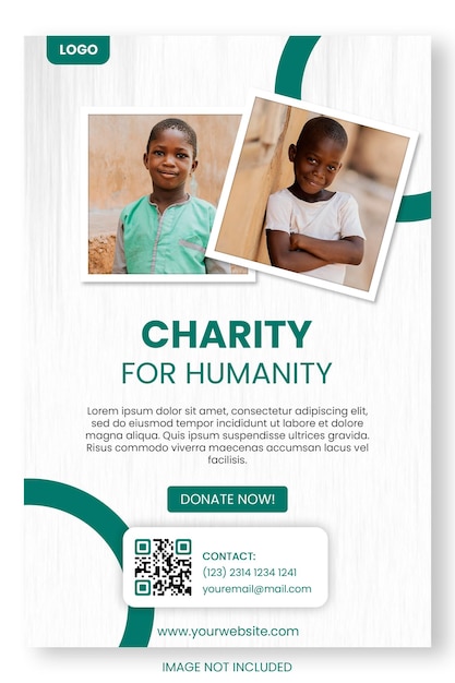 Charity donation poster template