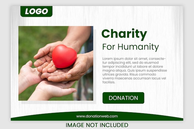 PSD charity donation social media post banner template