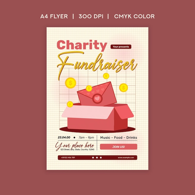 PSD charity fundraiser flyer