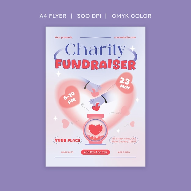 PSD charity fundraiser flyer