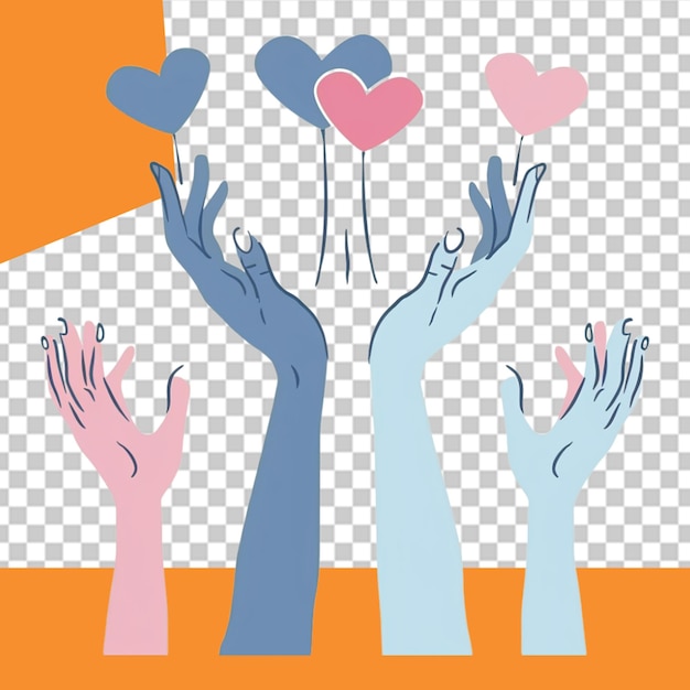 PSD charity png illustration