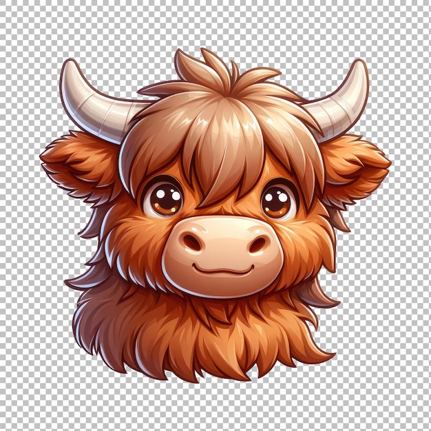 Charming Highland Cattle Cartoon