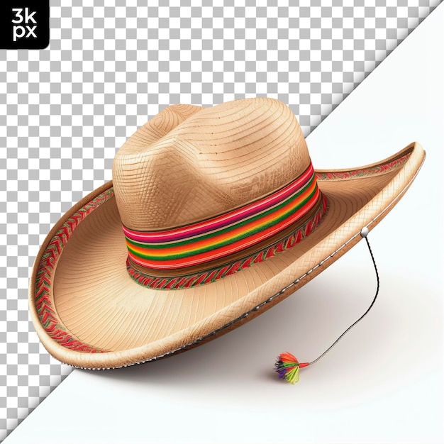 Charro Sombrero Isolated on Transparent Background