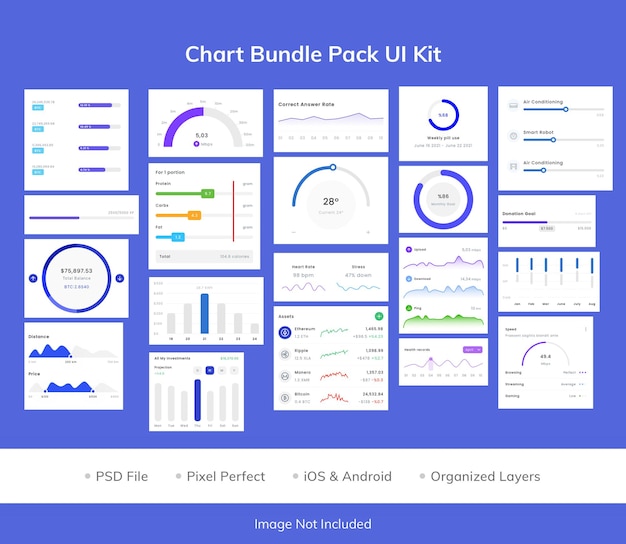 PSD chart bundle pack ui kit