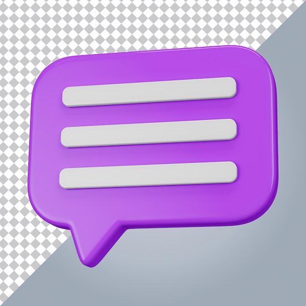 Chat 3d icon