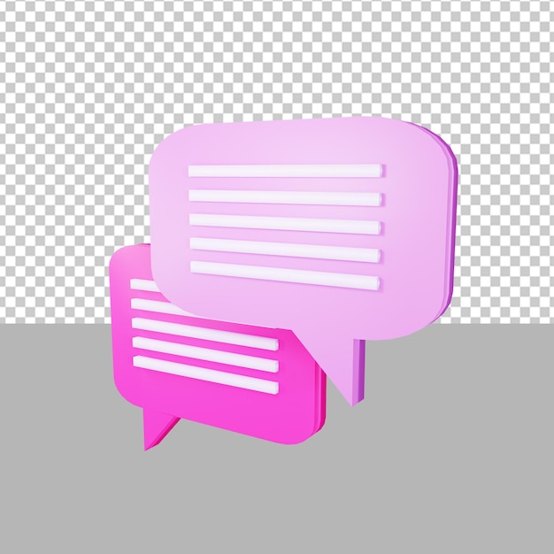 Chat Icon 3D Illustration Business