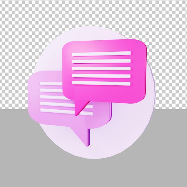 Chat Icon 3D Illustration Business