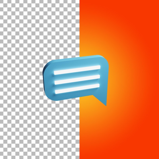 Chat Icon 3D