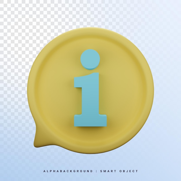 Chat Information 3d Icon Illustration