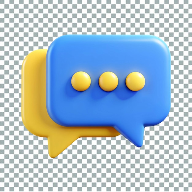 Chat message comment social media communication sign or symbol icon 3d rendering