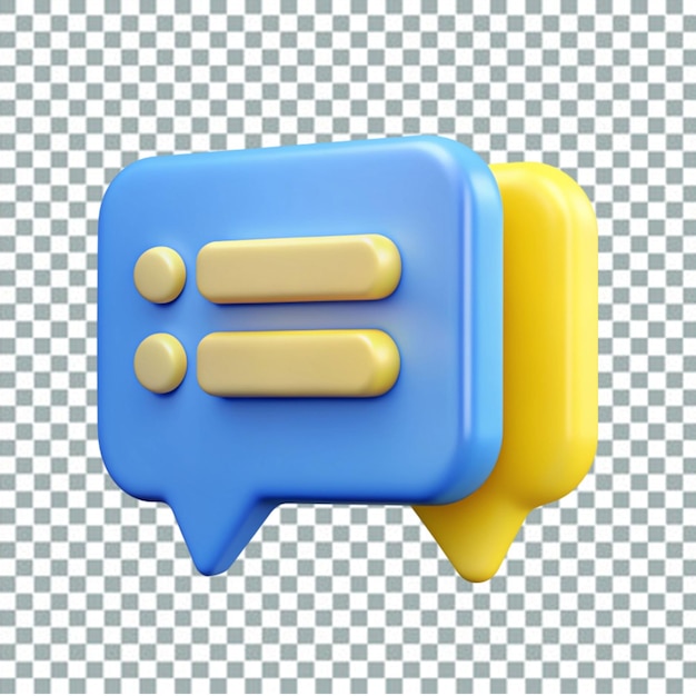 Chat message comment social media communication sign or symbol icon 3d rendering