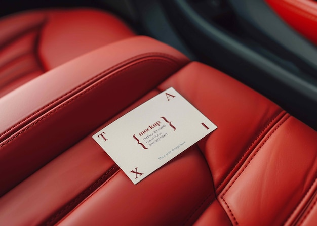 Chauffeured car service business card mockup