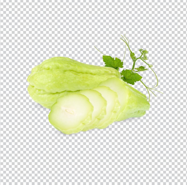 Chayote with leaves isolated Premium PSD