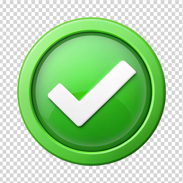 PSD checkbox check mark isolated on transparent background