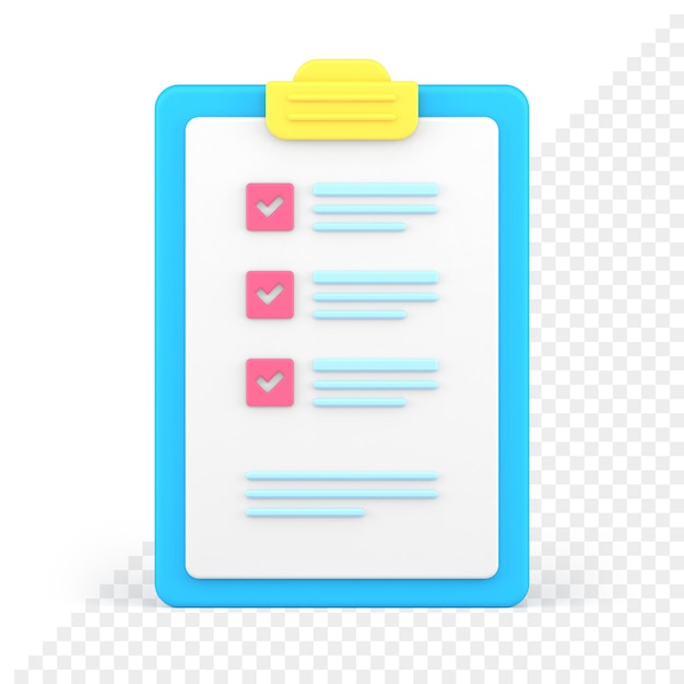 Checklist 3d icon