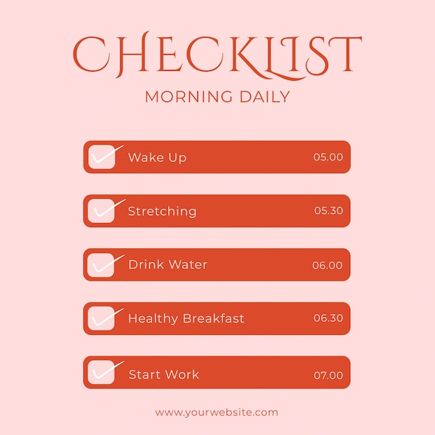 Checklist Instagram Post Square template psd design social media post checklist