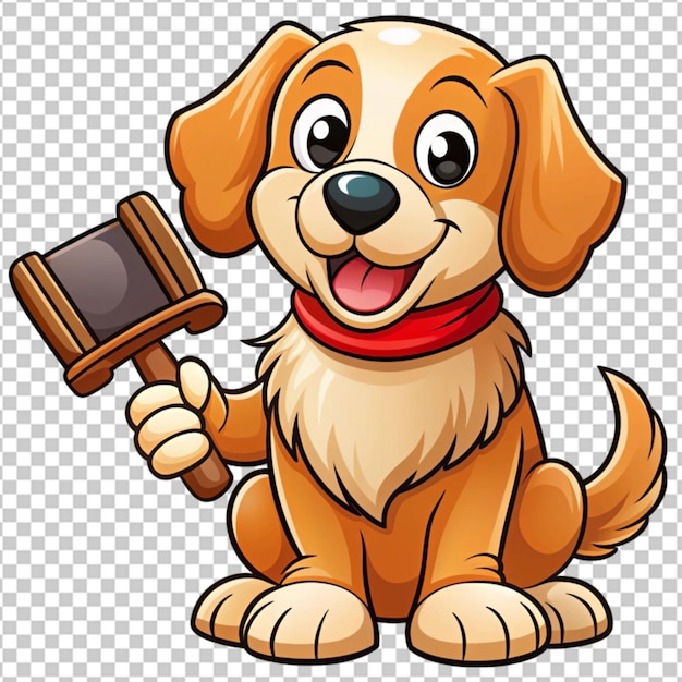 Cheerful Dog Standing Cartoon Character