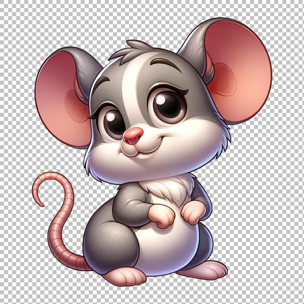 Cheerful Mouse Cartoon Whimsical Mouse Clipart