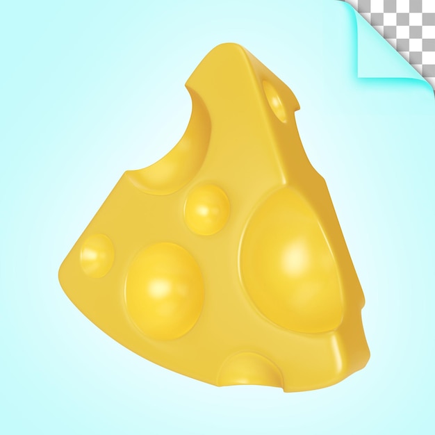 Cheese 3D Illustration Icon