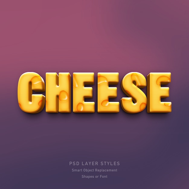 Cheese 3D Style Effect 