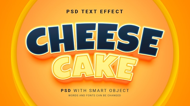 PSD cheese cake text effect