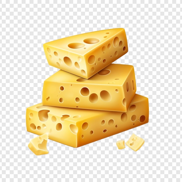 Cheese isolated on transparent background