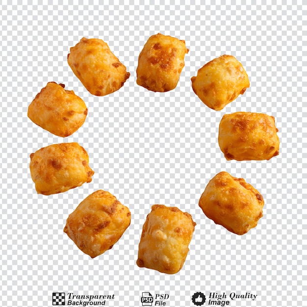 Cheese puffs isolated on transparent background