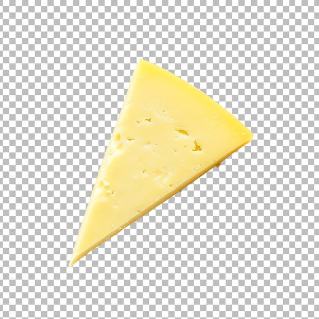 Cheese slice isolated on transparent background