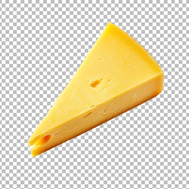 Cheese slice isolated on transparent background