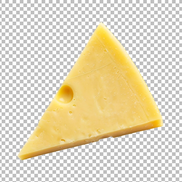 Cheese slice isolated on transparent background