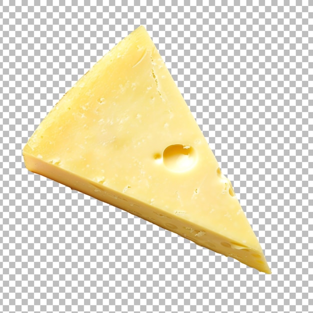 Cheese slice isolated on transparent background