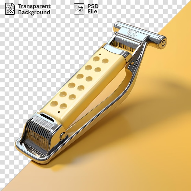 cheese slicer on a yellow background