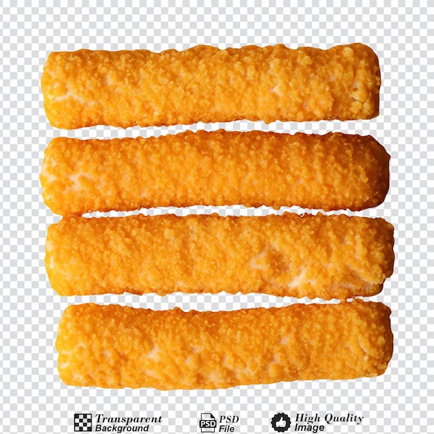 Cheese sticks isolated on transparent background