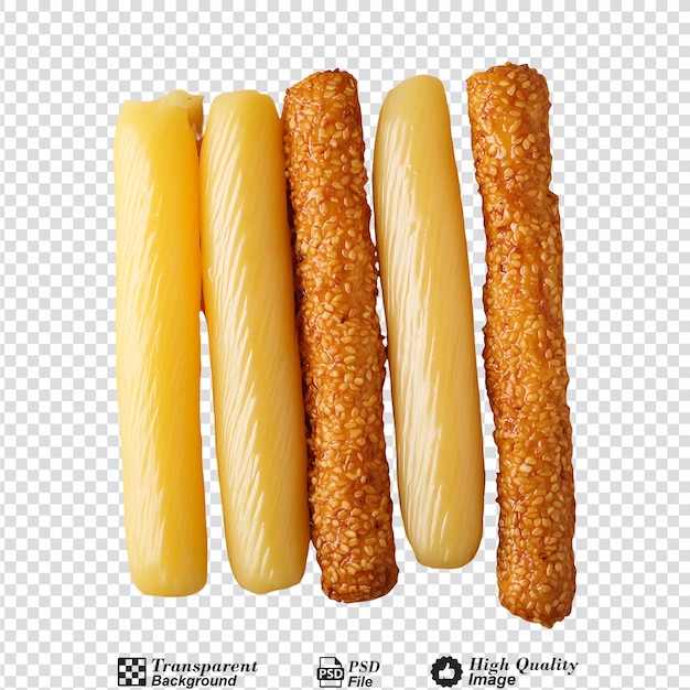 Cheese sticks isolated on transparent background