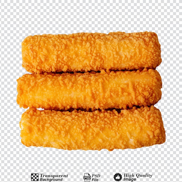 Cheese sticks isolated on transparent background