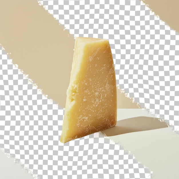 PSD a cheese that is cut in half and a square of paper with a square of the bottom