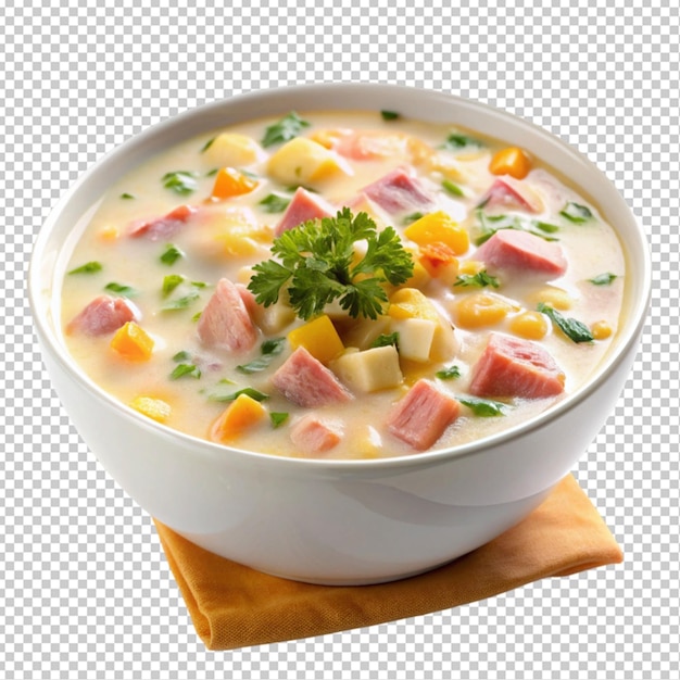 PSD cheesy ham chowder