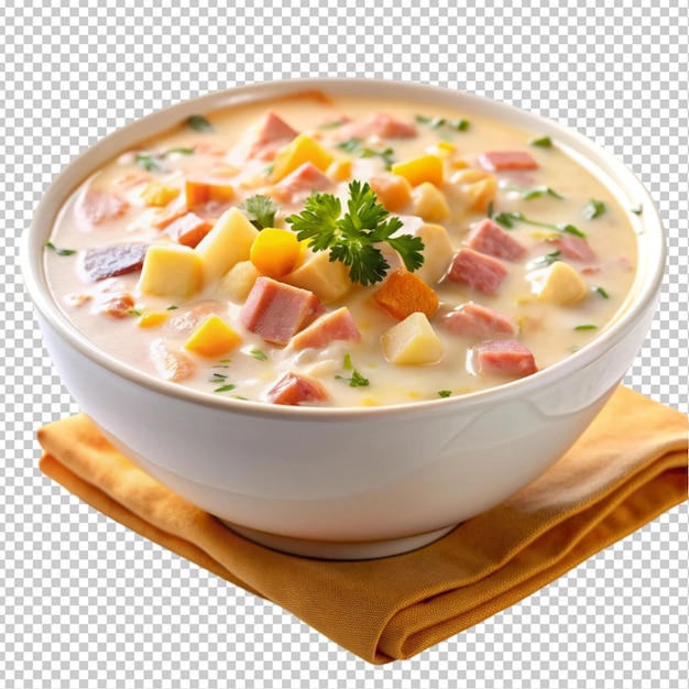 PSD cheesy ham chowder