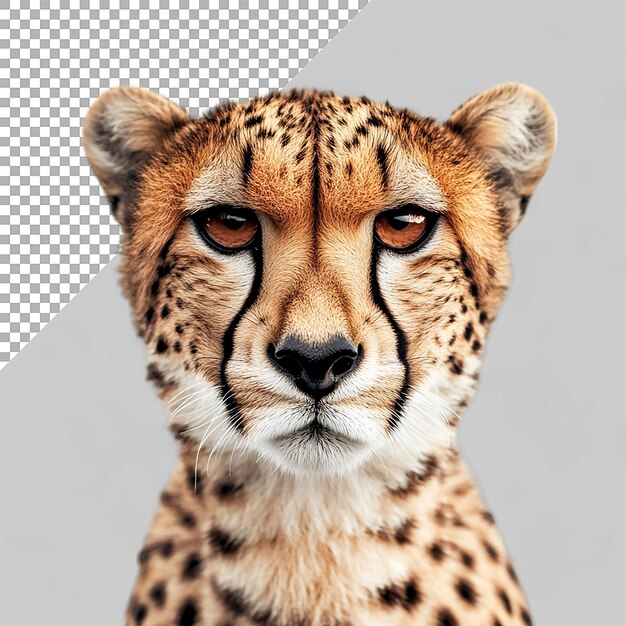 PSD cheetah animal on transparent background