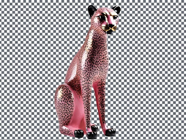 PSD a cheetah is standing on a black and white checkered background