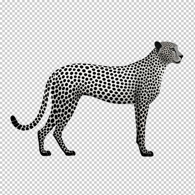 PSD cheetah on transperent background