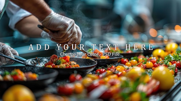 Chef preparing a delicious dish