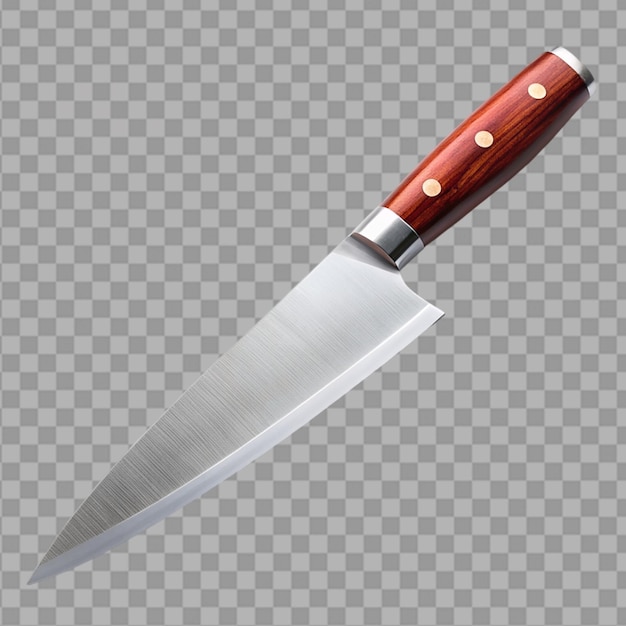 PSD chef s knife isolated on transparent background