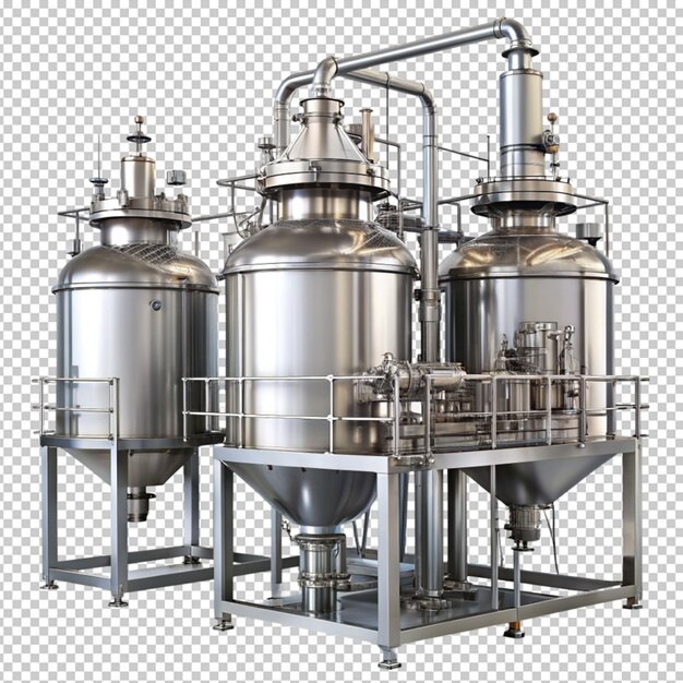 Chemical reactor isolated on transparent background