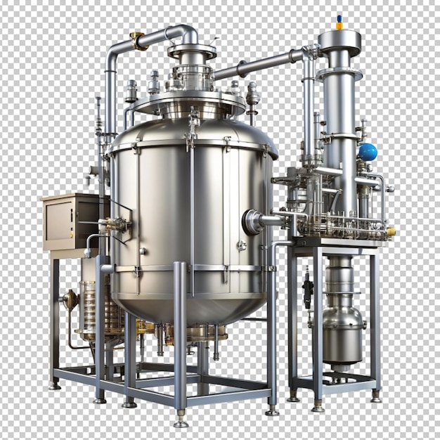 Chemical reactor isolated on transparent background