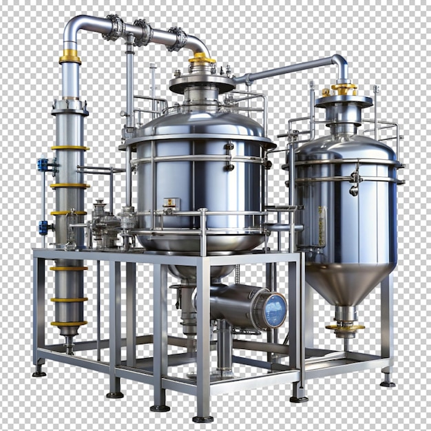 Chemical reactor isolated on transparent background