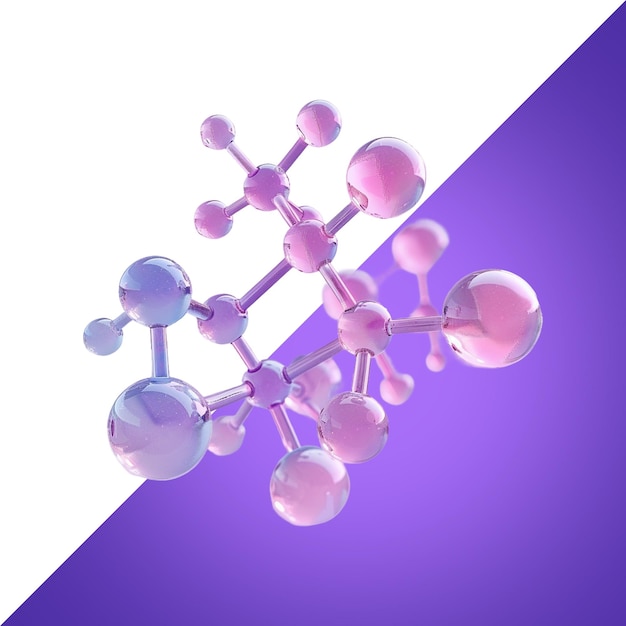 chemical structure and Structural concept Isolated on Transparent background