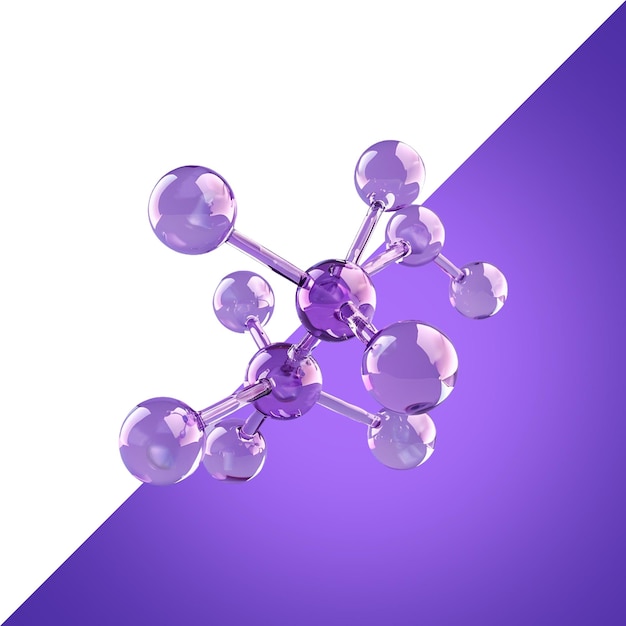 PSD chemical structure and structural concept isolated on transparent background